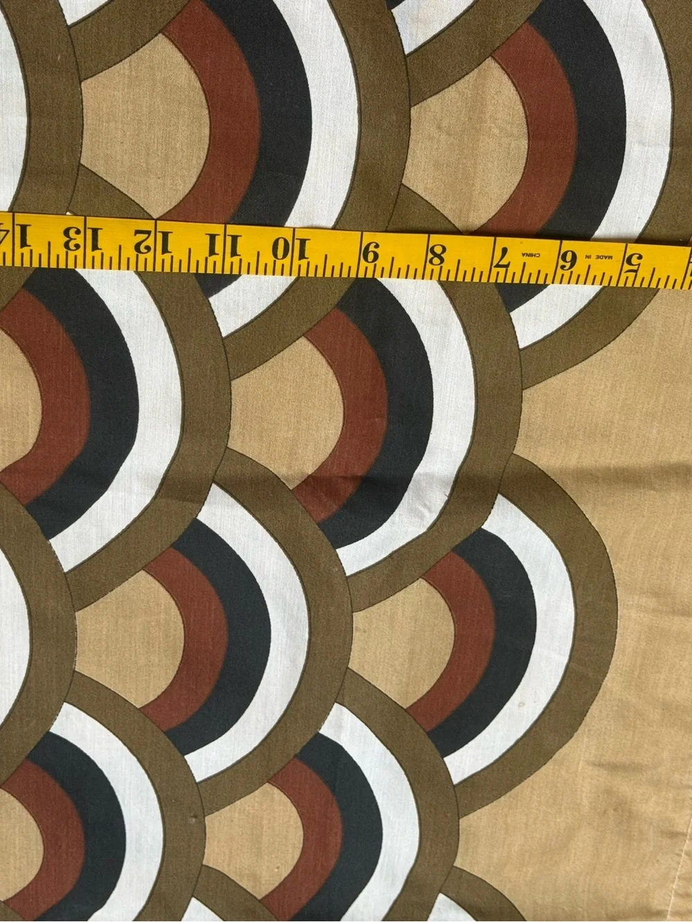 Vintage 1970s era mod design Vera brand drape set.